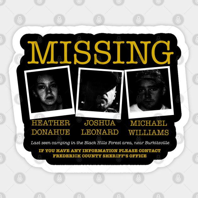 The Missing Witch The Blair Witch Project Sticker TeePublic